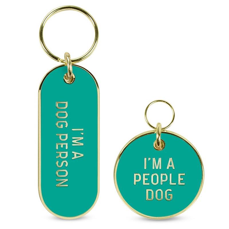 Fred Enameled Self-expression Keychain/Pet Tag Set