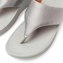 FitFlop Olive Textured Glitz Toe-Post Sandals