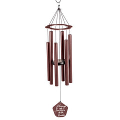 30"H Laser Etched Metal Windchime, “Always and Forever in Our Hearts"