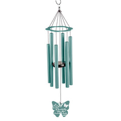 30"H Laser Etched Metal Windchime, "In Memory of a Life So Beautifully Lived"