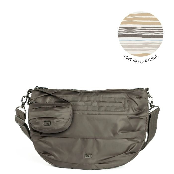 Lug Scuffle Pleated Crossbody Bag