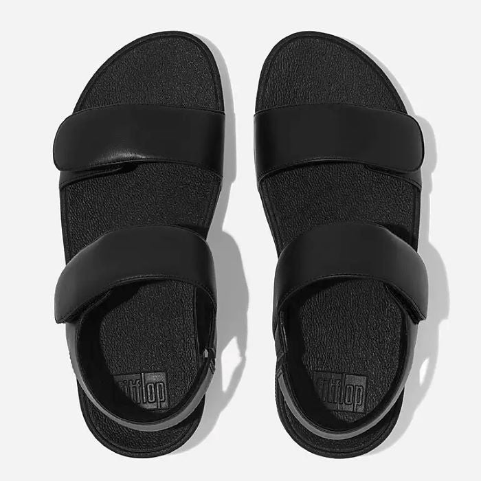 FitFlop Lulu Adjustable Backstrap Black Leather