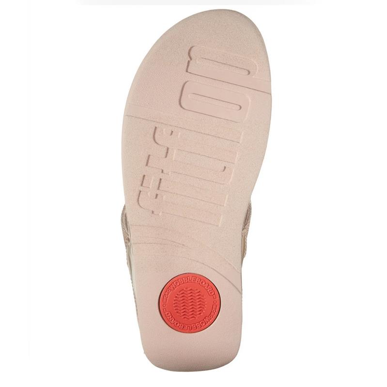 FitFlop LULU Shimmerlux Toe-Post in Rose Gold