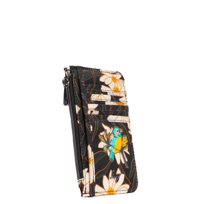 Lug Embroidered Slide RFID Card Wallet