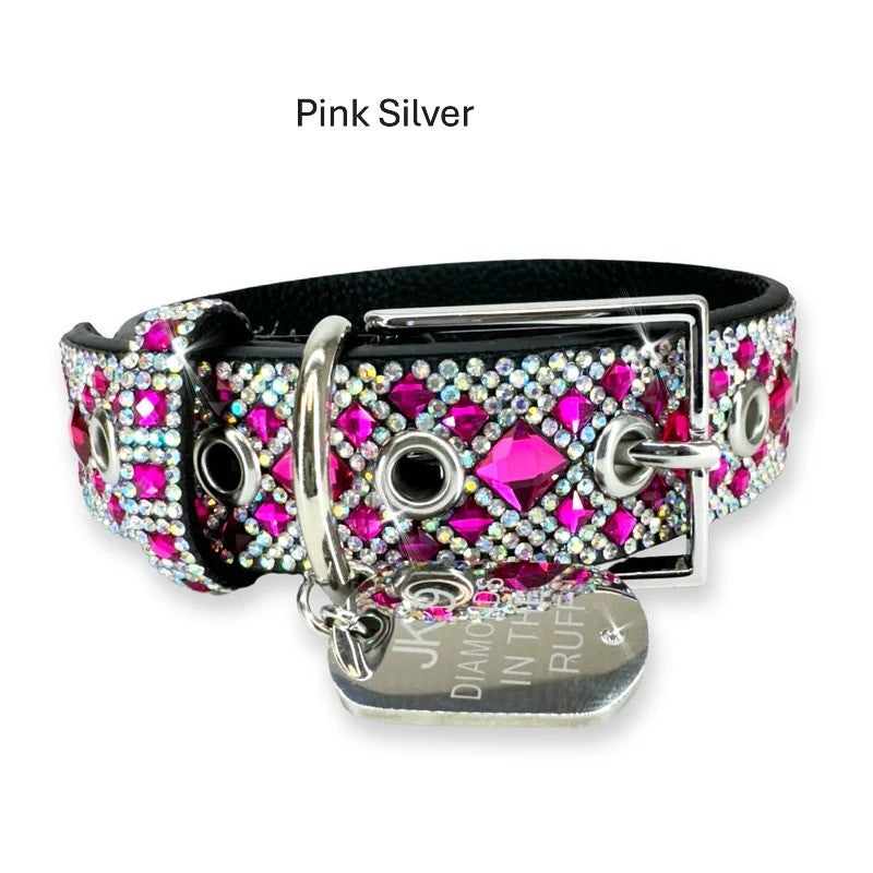 Diamonds in the Ruff Dog Collars - Medium