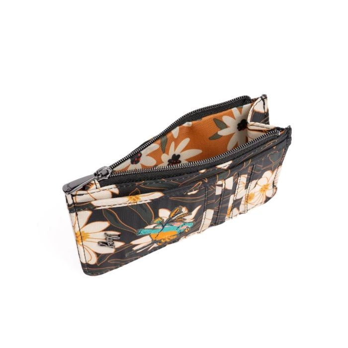 Lug Embroidered Slide RFID Card Wallet