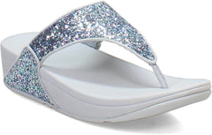 FitFlop Lulu Multi-Tonal Glitter Toe-Post Sandals Quiet Blue