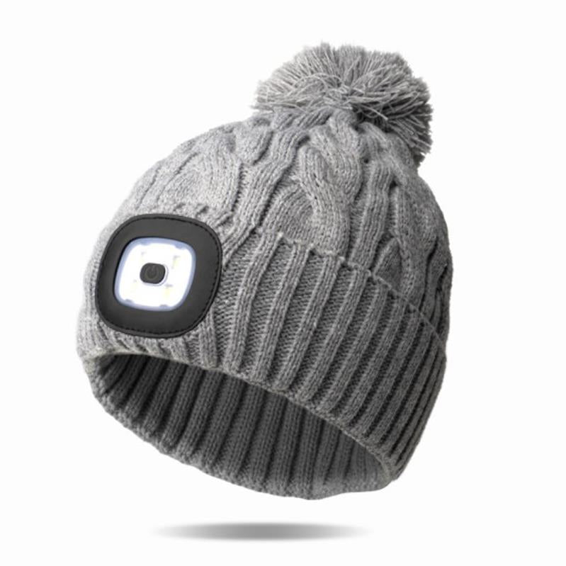 Night Scope Rechargeable LED PomPom Hat
