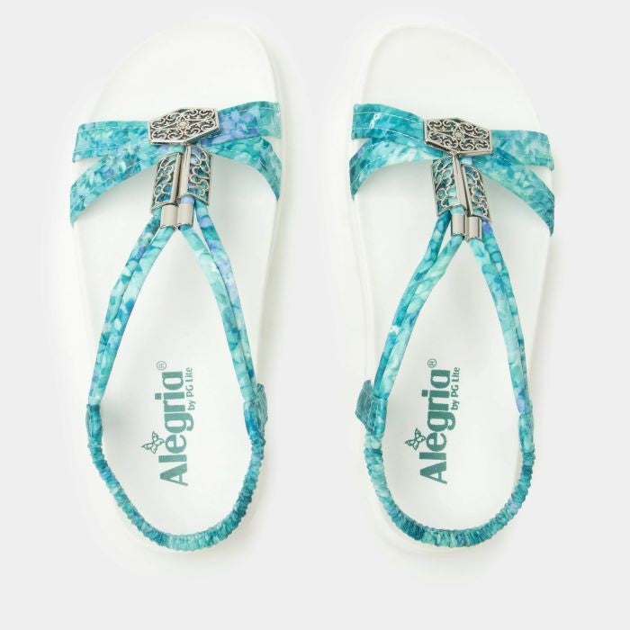 Alegria Roz Aqua Floral Sandal