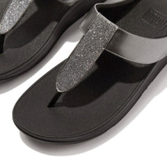 FitFlop Fino Glitterdust Metallic Toe-Post Pewter