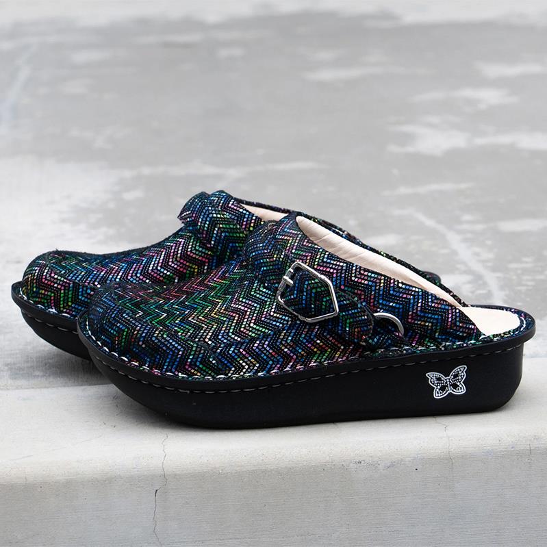 Alegria Seville Ric Rack Rainbow Clog