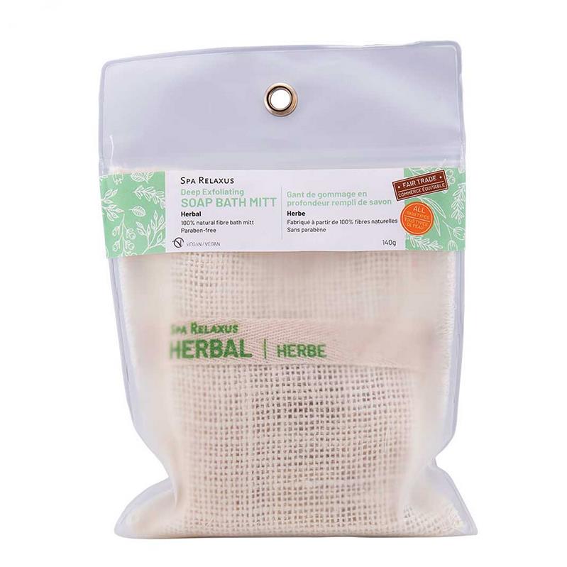 Deep Exfoliating Herbal Soap Bath Mitt