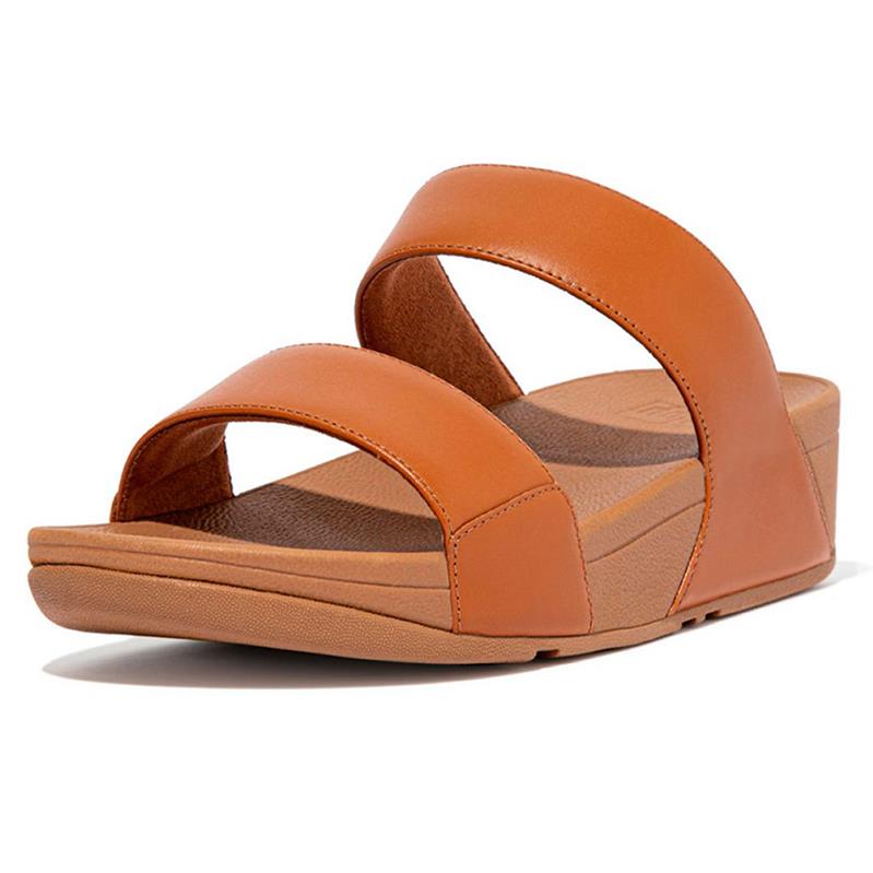 FitFlop LULU Leather Slide - Light Tan