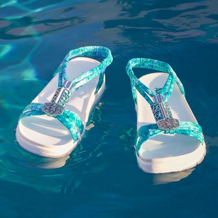 Alegria Roz Aqua Floral Sandal