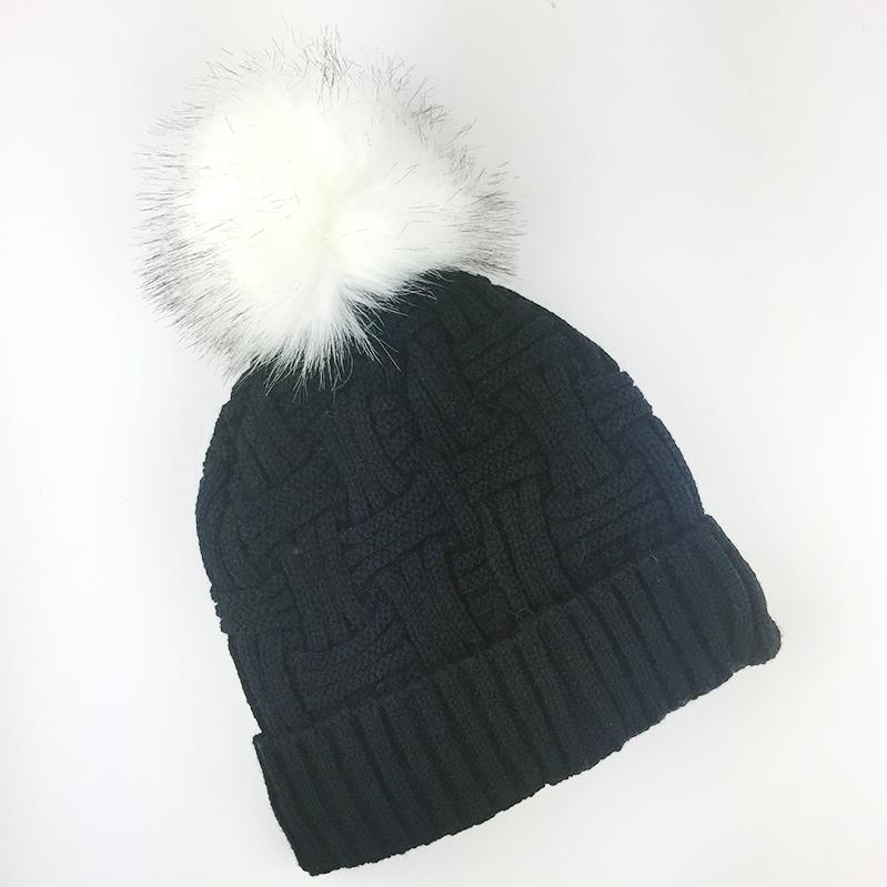 Britt's Plush Lined Knit Hat with Pom
