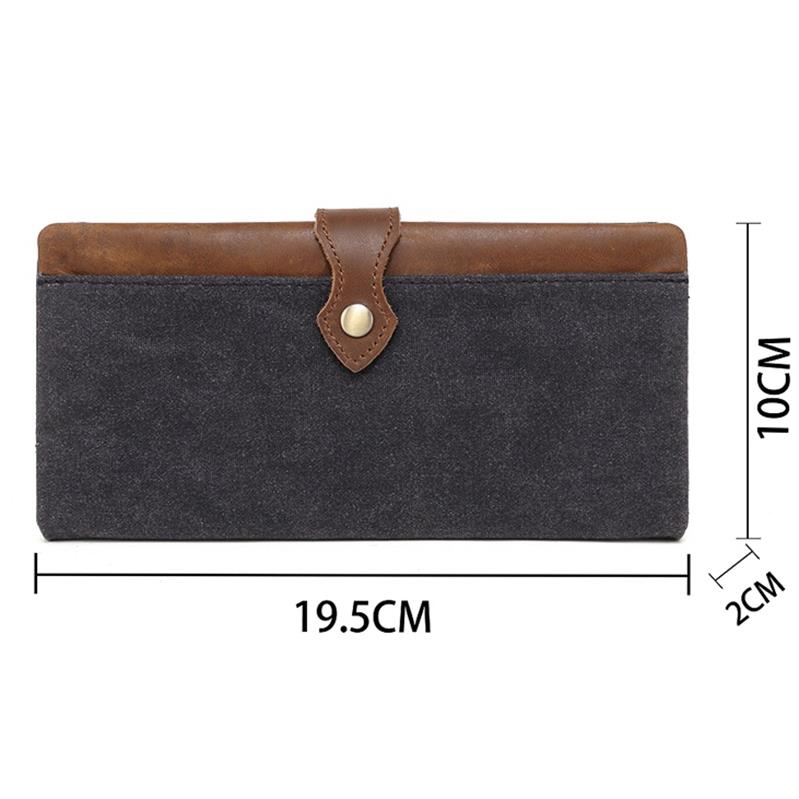 DaVan Waxed Canvas Long Wallet W3009
