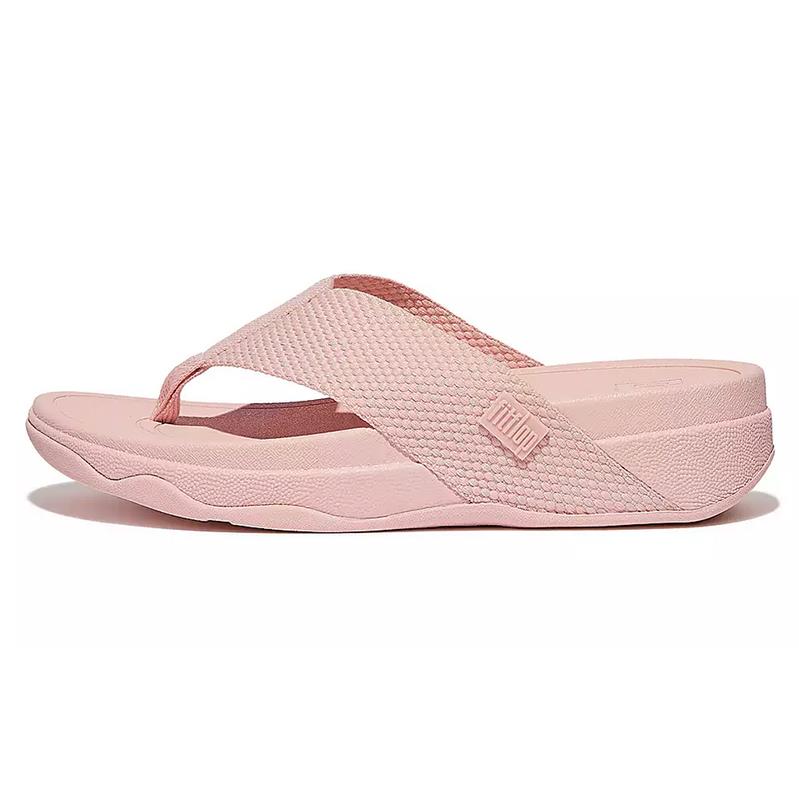 FitFlop Surfa Textile Toe-Post in Pink Salt