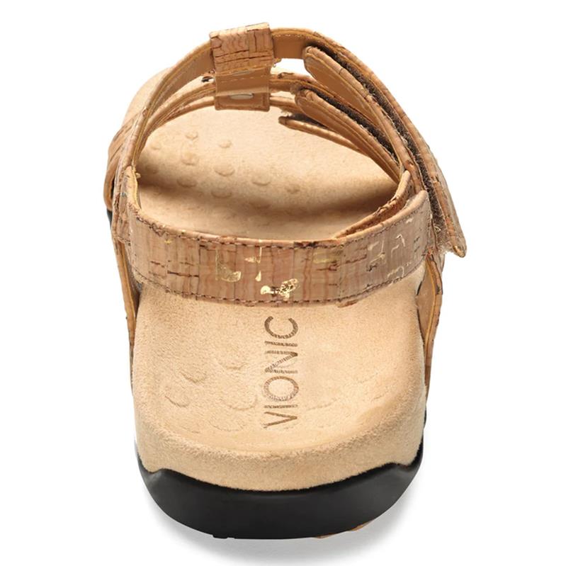 Vionic Amber Adjustable Sandal in Gold Cork