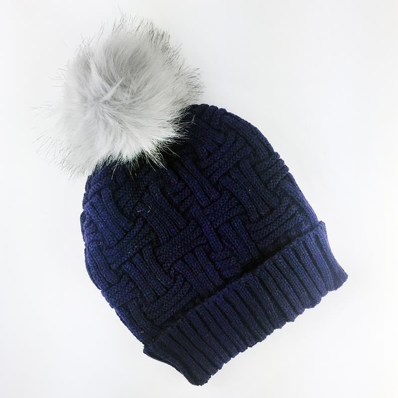 Britt's Plush Lined Knit Hat with Pom