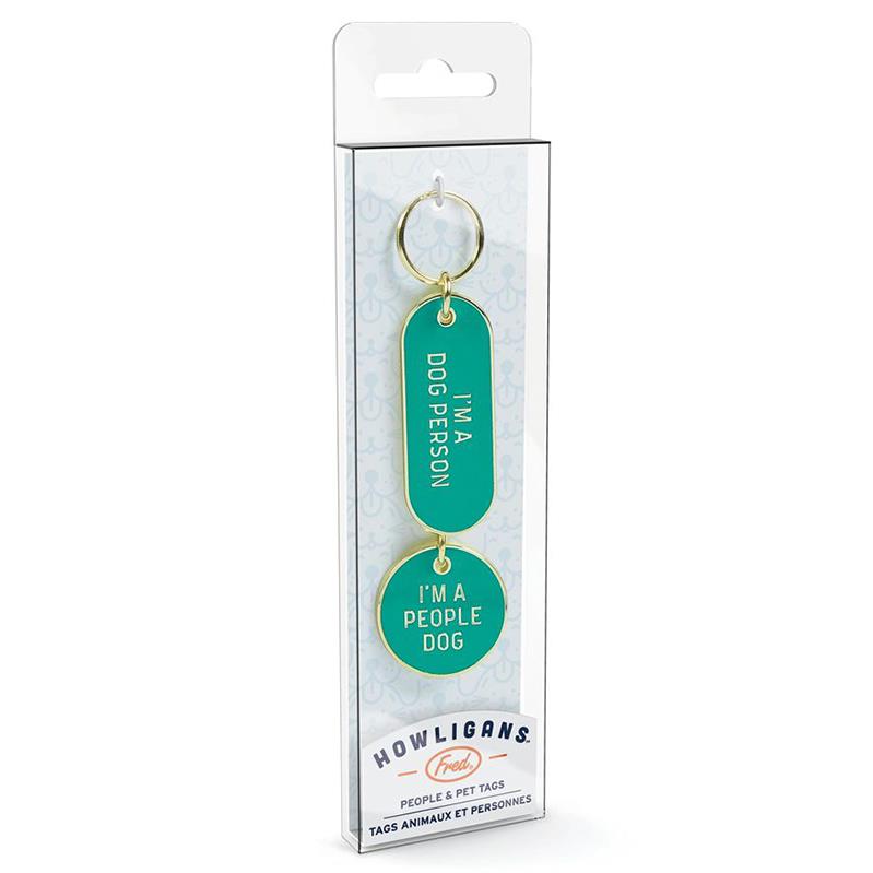 Fred Enameled Self-expression Keychain/Pet Tag Set