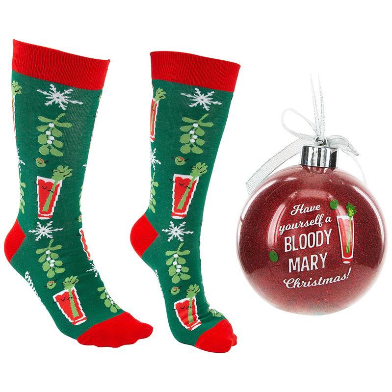 4" Ornament with Unisex Holiday Socks