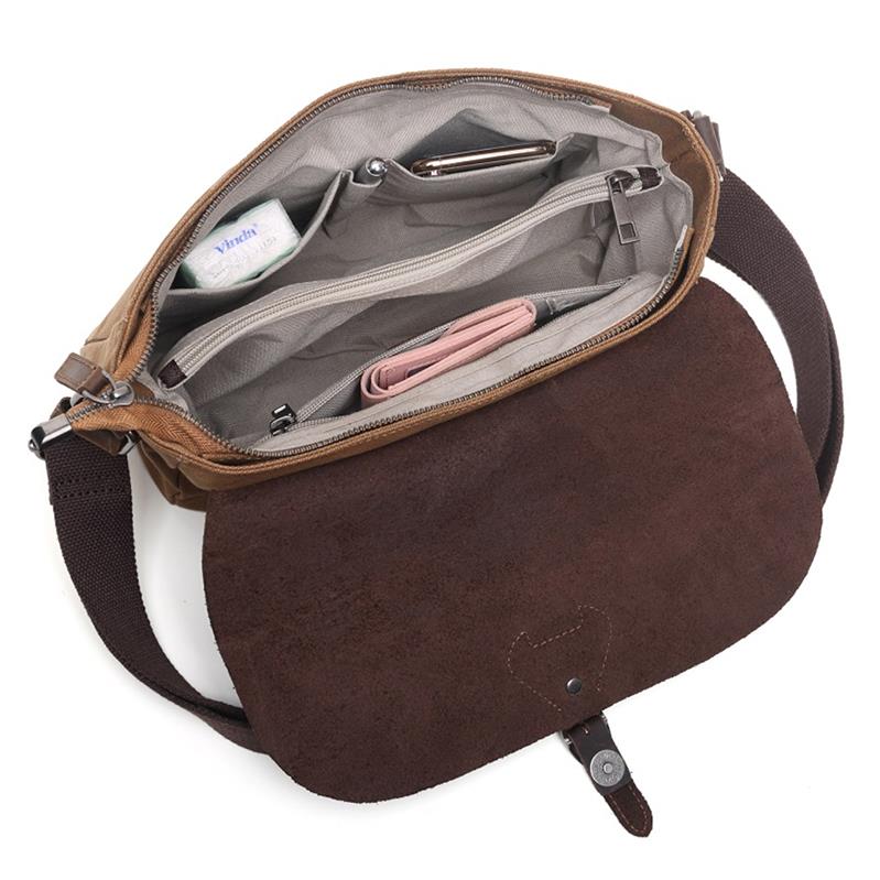 DaVan Waxed Canvas Shoulder Bag SB 578W