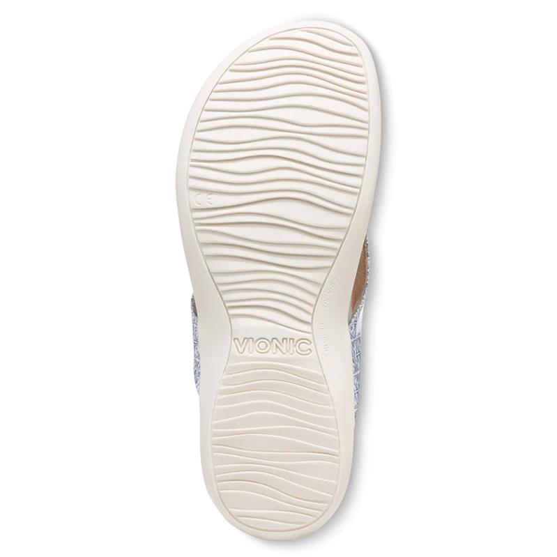 Vionic Bella Toe-Post Sandal in White Print