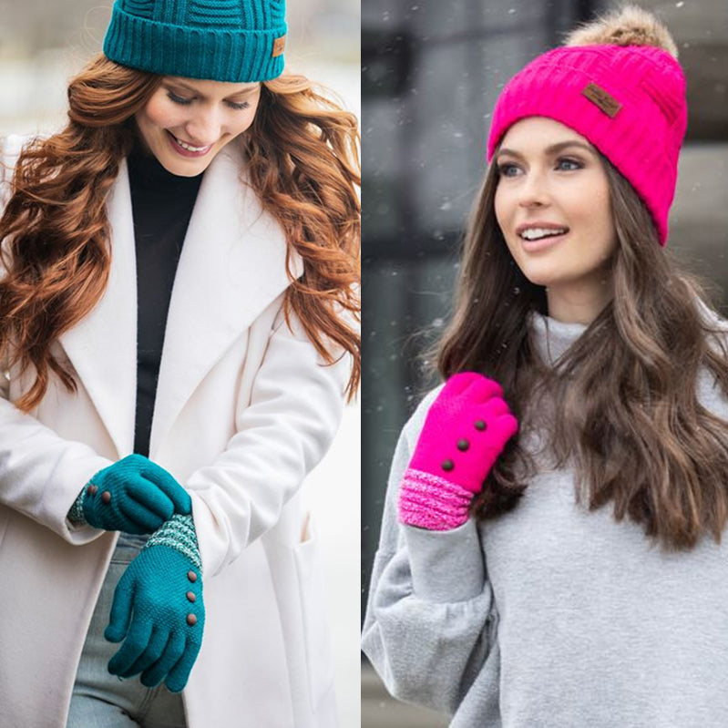 Britt's Knits Ultra-Soft Button Gloves