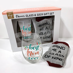 Koppers Stemless Wine Glass & Socks Gift Sets