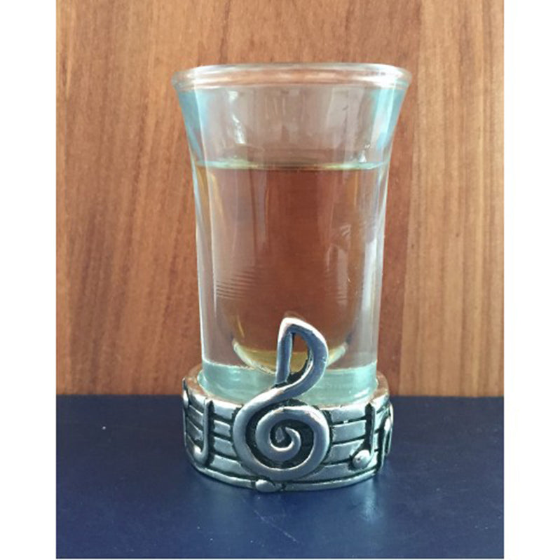 Basic Spirit Pewter Accented Shot Glass