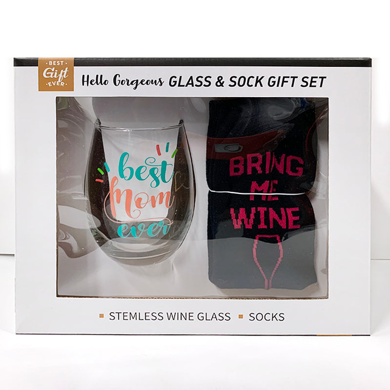 Koppers Stemless Wine Glass & Socks Gift Sets