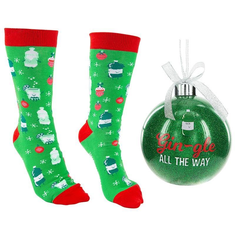 4" Ornament with Unisex Holiday Socks