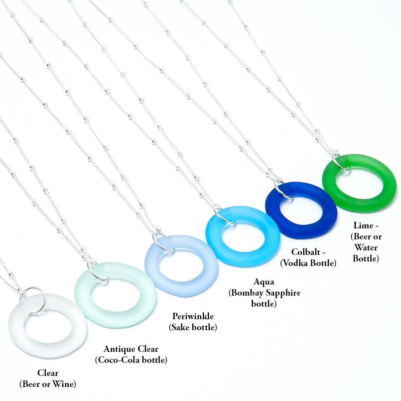 Recycled Bottle Seaglass Necklace