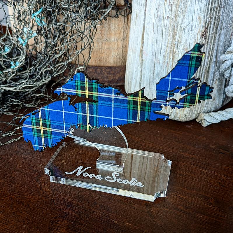 Salt Air Nova Scotia Tartan on Acrylic Stand
