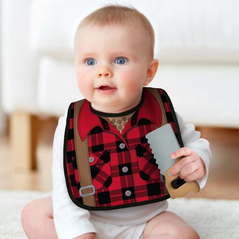 Fred Dressed To Spill Bib & Teether Set - Lumberjack