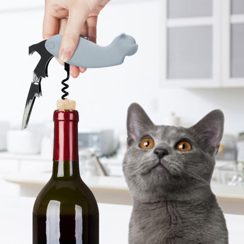 Fred Wine Lives Cat Corkscrew