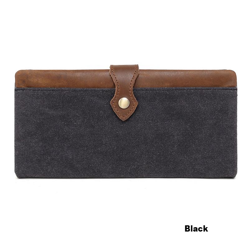 DaVan Waxed Canvas Long Wallet W3009