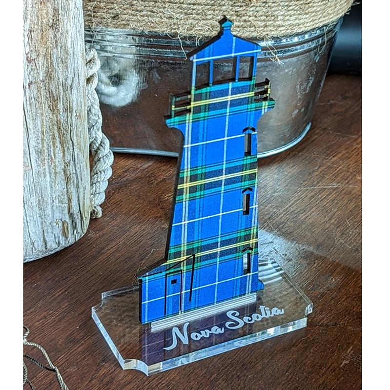 Salt Air Nova Scotia Tartan on Acrylic Stand