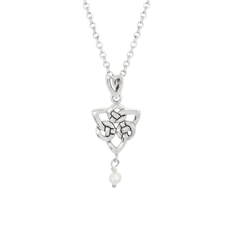 Boudicca Pendant - Pearl Shield Knot