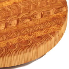 Larch Wood Round Large Cutting Board