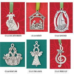 Basic Spirit Holiday Pewter Ornaments