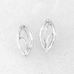 Constantine Designs Flame Stud Earrings Silver