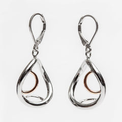 Constantine Designs Hope Round Dangle Earrings ss/14k