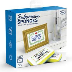 Fred Subversive Sponges with Caddy, set of 4