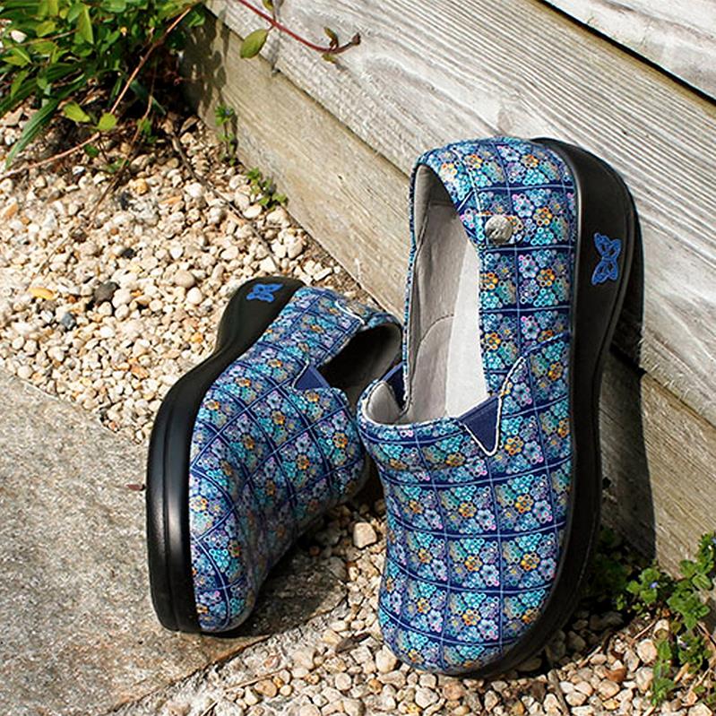 Alegria Keli Roses Blue Quilt Professional Shoe