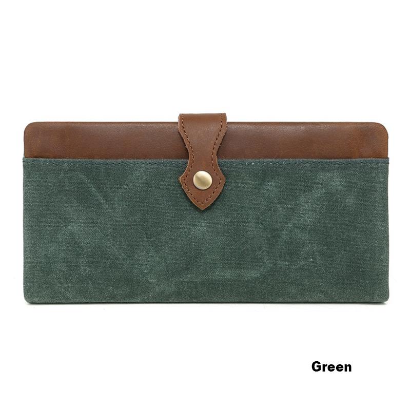 DaVan Waxed Canvas Long Wallet W3009