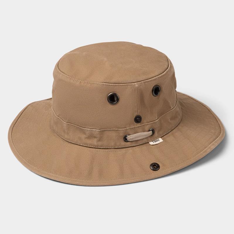 Crown Cap Wax-Coated Bucket Hat for Men - Brown - L/XL