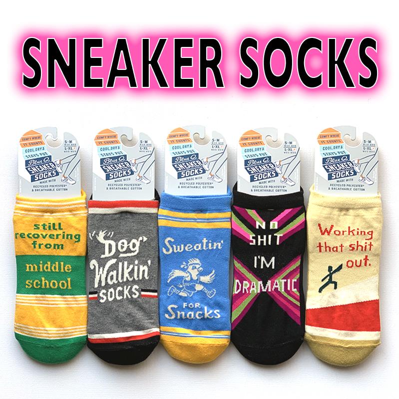 Blue Q Sneaker Socks