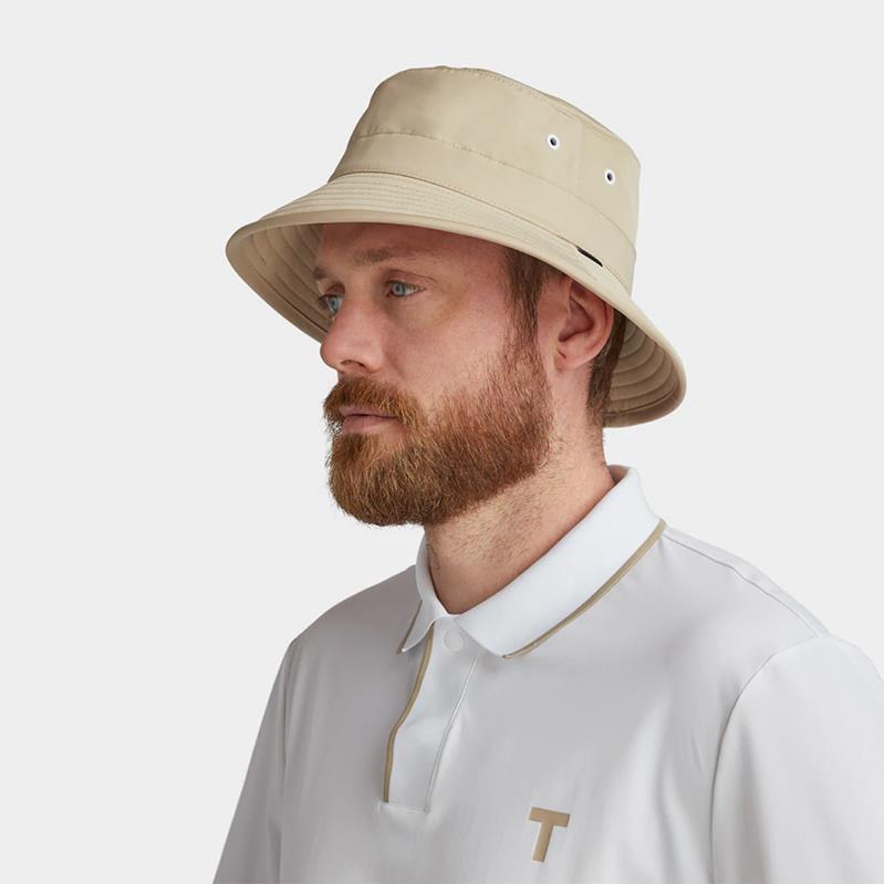 Tilley Golf Wide Brim Sunhat in Light Tan Coconut Creek Gift Shop
