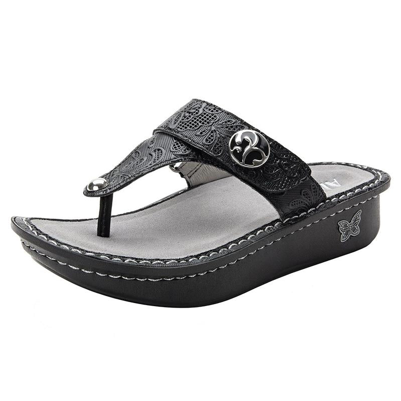 Alegria Carina Hello Doily Black Sandal